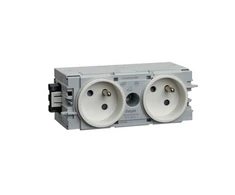 Hager Polo GE20109016 tehalit.WA Ortakio lizdas 2 kartus 2P+Z WAGO C profilis baltas GE20109016