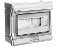 Hager Polo Hager Vektorius II modulinis perjungimo įrenginys 1x10 paviršiaus IP55 (VE110L)