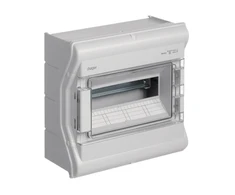 Hager Polo VE112SN Moduliniai skirstomieji įrenginiai 1x12, montuojami ant paviršiaus, atsparūs UV spinduliams IP65 Vector VE112SN