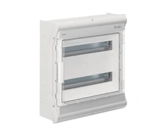 Hager Polo Hager 2x18 modulinis skirstomasis skydelis UV atsparaus paviršiaus IP65 vektorius VE218SN