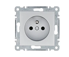 Hager Polo WL1022 Lumina Lizdas zasilające su uziemieniem 16A/250VAC Sidabrinė WL1022