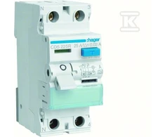 Hager RCC.DIFF.PERJUNGIKLIS 1P+N 25A/30MA TIPO A QUI.L