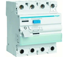 Hager RCC.DIFF.PERJUNGIKLIS 3P+N 40A/30MA TIPO A QUI.L