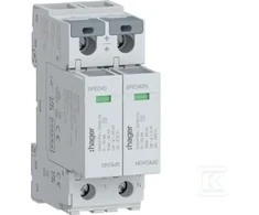 Hager Schneider Electric Ogranicznik przepięć SPD T2 2P 2+0 TN-S/TT In=40kA Up1,35kV SPE240