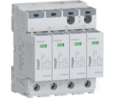 Hager SPD OGR. PRZEP. T2 4P 4+0 TN-S IN20KA (SPE440S)