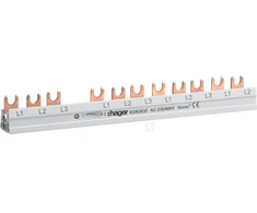 Hager Nuoroda geležinkelis 3P 63A 10mm2 šakutė (KDN363F)
