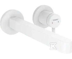 Hansgrohe izlietnes maisītāja Finoris virsapmetuma daļa, 2 MC, iztece 228 mm, no sienas, matēta balta