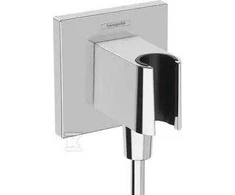 Hansgrohe FixFit E dušo galvutės laikiklis su vandens išvadu, chromas