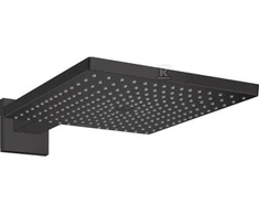 Hansgrohe dušas galva ar turētāju Raindance E 300 1jet, no sienas, L=390 mm, matēta melna