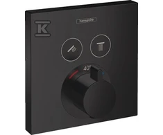 Hansgrohe ShowerSelect potinkinis termostatas su dviem išėjimais, matinis juodas