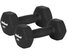 Hanteliai ketaus su neoprenu HEX 2x6kg, REBEL ACTIVE