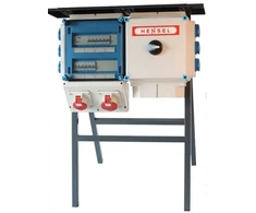 Hensel HPL00917 Statybinis skirstomasis skydas su stogu 1x32A/3 1x16A/3 6x16A/1 IP 44 išjungtas pagrindinis 63A Mi-RBT/KE-D 400001