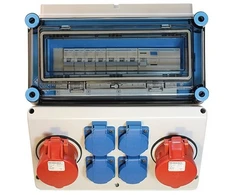 Hensel HPL01036 Kištukinis skirstomasis skydas 2x16A 400V, 4x16A 230V IP44 Mi-GN/Z 400001