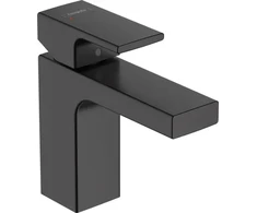 HG Vernis Shape – rankų plovimo maišytuvas su 100 mm ilgo nuotėkio vamzdžiu ir ventiliacija, matinis juodas