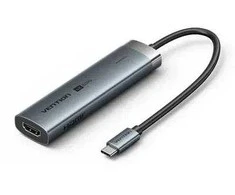 „Vention 5-in-1“ USB-C šakotuvas, 100 W, PD, 5 Gbps, 4K@60 Hz