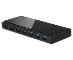 TP-LINK 7 prievadų USB 3.0 šakotuvas, darbalaukio 12 V / 2,5 A maitinimo adapteris komplekte