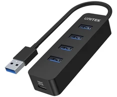 USB šakotuvas Unitek H1117A, 4 prievadai, USB-C, USB 3.1, aktyvus, 10 W