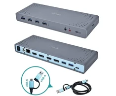 I-tec CADUAL4KDOCK prijungimo stotis Laidinė USB 3.2 Gen 1 (3.1 Gen 1) Type-C Juoda, Turkio