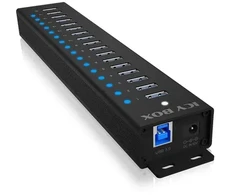ICY BOX IB-HUB1717-U3 USB 3.2 Gen 1 (3.1 Gen 1) Type-A 5000 Mbit/s juodas