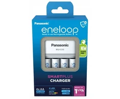 PANASONIC Eneloop Smartplus BQ-CC55 akumuliatorių įkroviklis + 4x AA 2000 mAh (K-KJ55MCD40E)