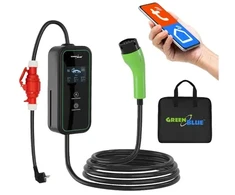 GreenBlue nešiojamasis EV / PHEV įkroviklis, 2 tipas, kabelio ilgis 6,8 m, IP65, 11 kW, 220-380 V AC 50/60 Hz, 16 A, 3 fazės, GB1100