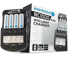 EverActive NC-1000 PLUS procesoriaus įkroviklis AA/AAA baterijoms