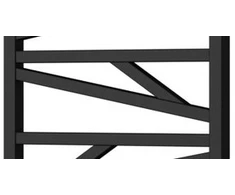 Instal Projekt dvieļu žāvētājs Trick, 1187x530 mm, matēts juodas