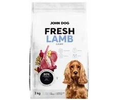 Šunų maistas - JOHN DOG Šviežia aviena 36% baltymų be glitimo 3kg