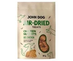 Gyvūnų maistas - JOHN DOG džiovinti vištienos gabaliukai 80g