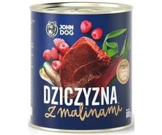 JOHN DOG Berry Line Adult Game with raspberries – drėgnas ėdalas šunims – 800g