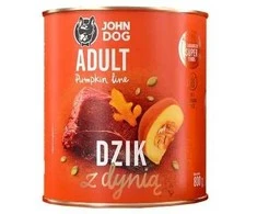 JOHN DOG moliūgas Line Adult Monoprotein šerniena with pumpkin – drėgnas ėdalas šunims – 800g
