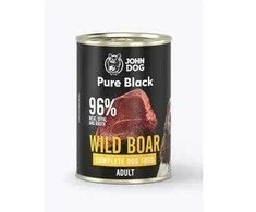 JOHN DOG Pure Juodas Šernas – drėgnas ėdalas šunims – 800g