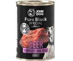 JOHN DOG Pure Juodas elnias – drėgnas ėdalas šunims – 800g