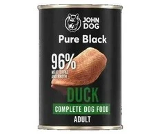 JOHN DOG Pure Juodas Antis – drėgnas ėdalas šunims – 400g