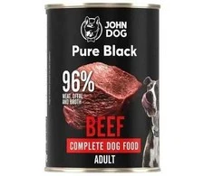 JOHN DOG Pure Juodas jautiena – drėgnas ėdalas šunims – 800g