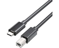 Unitek kabelis do drukarki USB C na USB B 2.0 juoda 5m