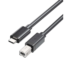 Unitek kabelis do drukarki USB C na USB B 2.0 juoda 1m