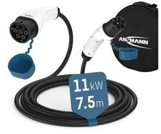Ansmann 1900-0118 Type 2 automobilio įkrovimo laidas, 11kW, 7,5m