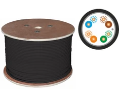 Alantec Kabelis F / UTP kat.5E PE 4x2x24AWG 500m IŠORĖS DRUGES ALANTEC - AlANTEC