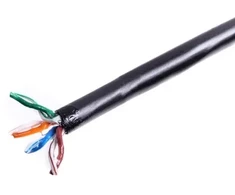 Digitus Elektroninis instaliacijos kabelis DGITUS Cat.5E, U / UTP, Fca, viela, AWG24 / 1, PE, 100m, juoda