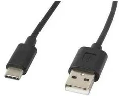 Kabelis Lanberg CA-USBO-10CC-0018-BK (USB 2.0 A tipo M - USB C tipo M; 1,8 m; juodos spalvos)