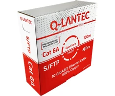 Q-LANTEC S/FTP cat.6A tinklo kabelis, susukta pora, LSOH