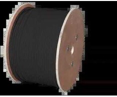 U/UTP cat.5e kabelis, telekomunikacijų, PE išorinis gelis, Fca 4x2x24 AWG, 1Gb/s, juodas, 500m - ALANTEC