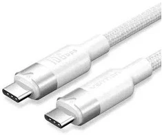 „Vention“ USB 3.2 5A 10Gbps 1m baltos spalvos USB-C–C kabelis