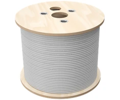 U/UTP cat.5e kabelis, telekomunikacijų, LSOH, B2ca "FireHardy" 4x2x24 AWG, 1Gb/s, 250 MHz, 25 metų garantija, INTERTEK ETL sertifikatas, pilkas, 500m - ALANTEC