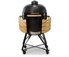 Kamado Bono Grande keraminis grilius 23" Kamado BBQ/Grilis Vežimėlis Medžio anglys (kuras) Juoda