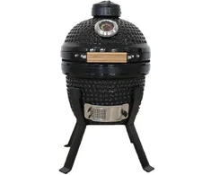 Kamado Bono Picnic Ceramic Grilis 13” Kamado barbecue/grill Vežimėlis Węgiel drzewny (paliwo) Juodas