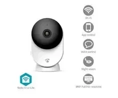 Kamera wewnętrzna Nedis Smartlife Wifi, czujnik ruchu, night vision, balta