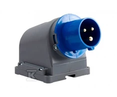 KAMEROS fiksuotas kištukas 16A 3P IP44 FE OPAL