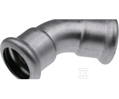 KAN-therm Presuota alkūnė 45° 88.9mm neoksinis plienas - 6230070